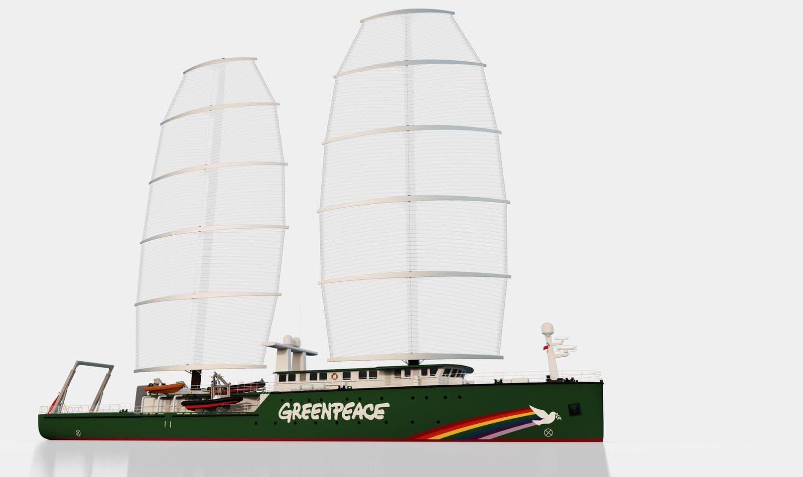Render of Greenpeace International’s new 75-metre sailing flagship
